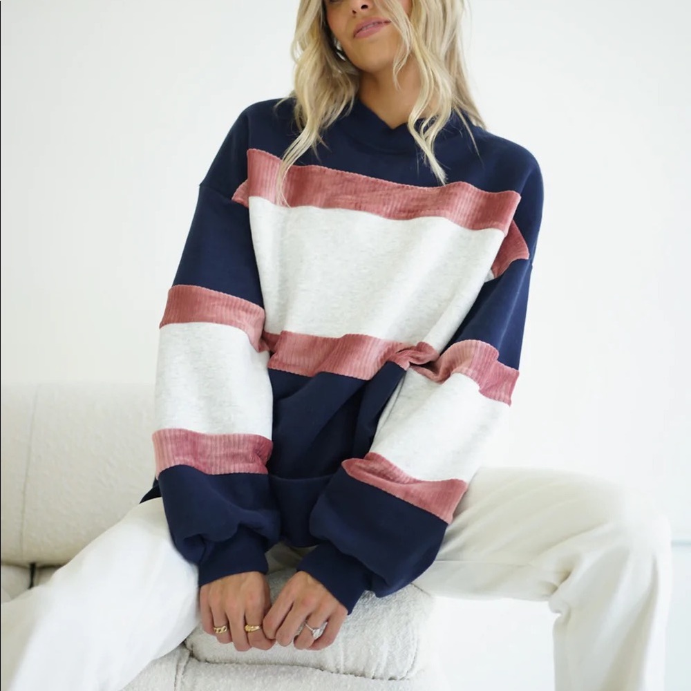 Yellow the Label DALTON RETRO VELOUR SWEATSHIRT